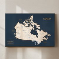 Kanada Landkarte, Pin Pinien Landkarte Kanada, Reisekarte, Personalisiert von HouseOfMapsArts