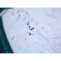 Kanada Pin Landkarte, Personalisierte Rahmenlose Landkarte von HouseOfMapsArts