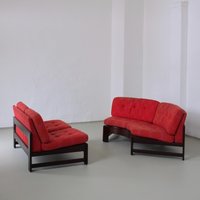 Mid-Century Fuchsia Low Modular Sofa Set | 1960Er Jahre von HouseOfVintFurniture