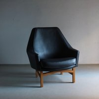 Eiche Ledersessel Schwarz | Ope Schweden Ib Kofod-Larsen 1960Er Jahre Jahrgang Eiche Ledersessel Schwarz | Ope Schweden Ib Kofod-Larsen 1960Er Jahre Jahrgang von HouseOfVintFurniture