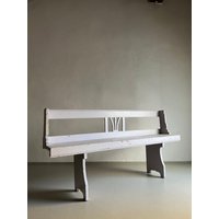 Wabi Sabi Bank | Rustikal Grau Lackiert Frankreich Antik von HouseOfVintFurniture