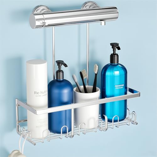 HouseUp Duschablage Zum Hängen Duschablage Ohne Bohren - Duschregal Hängen Shampoo Halterung Für Dusche Duschkorb Dusche Halterung Shower Shelf Bad Regal Seifenhalter von HouseUp
