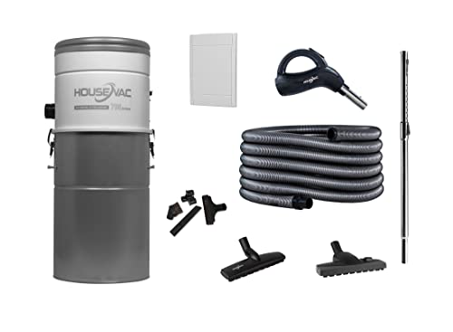 HouseVac HV-700ST-35H Zentralstaubsauger Set mit Retraflex 2; Hybrid Filter System;Leistungsstarkes Vakuumsystem 1700W; Hohe Saugkraft; Leise Kompaktes Design mit Zubehör (9.1m) von HouseVac