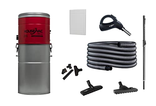 HouseVac HV-755ST-35H Zentralstaubsauger Set mit Retraflex 2; Hybrid Filter System;Leistungsstarkes Vakuumsystem 1700W; Hohe Saugkraft; Leise Kompaktes Design mit Zubehör (12.2m) von HouseVac