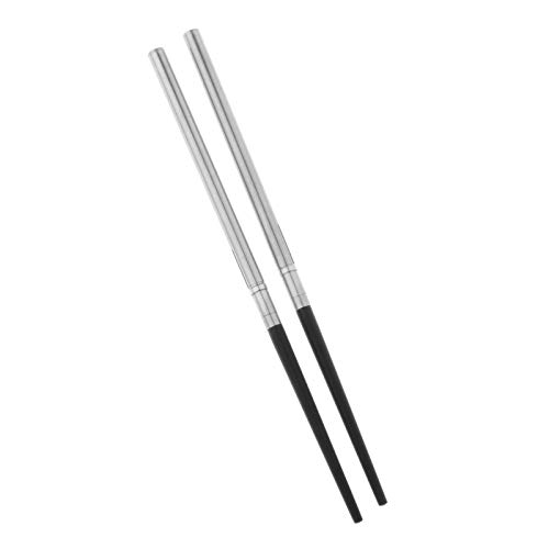 BAOSITY Faltbare Essstäbchen aus Edelstahl mit Ebenholzspitzen – wiederverwendbare tragbare Reise-Essstäbchen für heiße Töpfe, asiatische Speisen, 20 cm BAOSITY Faltbare Essstäbchen aus Edelstahl mit Ebenholzspitzen – wiederverwendbare tragbare Reise-Essstäbchen für heiße Töpfe, asiatische Speisen, 20 cm von HouseVibe