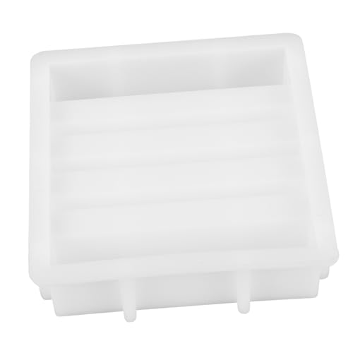 Dekorative Silikonform für DIY-Untersetzer, wiederverwendbare Epoxidform zum Basteln, 10,3 cm, weißes Harz-Design von HouseVibe