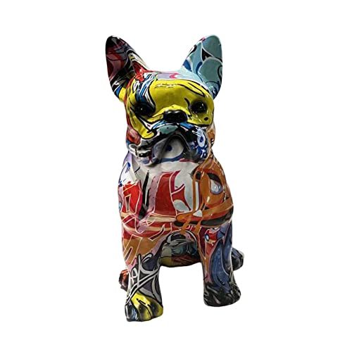 Farbige Graffiti-Kunst-Statue, Kunstharz-Skulptur, handbemalt, für drinnen und draußen, für Haus und Garten von HouseVibe
