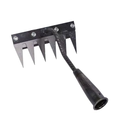Gartenhacke, Handrechen, Metall-Unkrautwerkzeug zum Pflanzen, Bauernhof, Kultivieren, Graben, Gemüse, Pflügen, 6 Zähne Gartenhacke, Handrechen, Metall-Unkrautwerkzeug zum Pflanzen, Bauernhof, Kultivieren, Graben, Gemüse, Pflügen, 6 Zähne von HouseVibe
