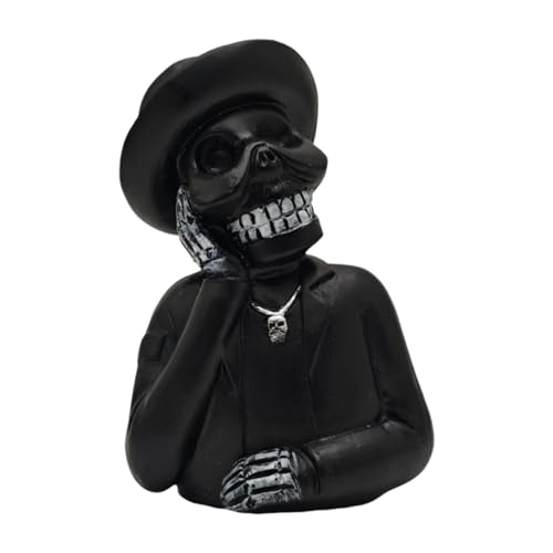 Halloween Statue Sammelfigur Böse Harz Skulptur Schrank Dekor Büro Figur für Club Auto Bücherregal Garten Pub Schwarz von HouseVibe
