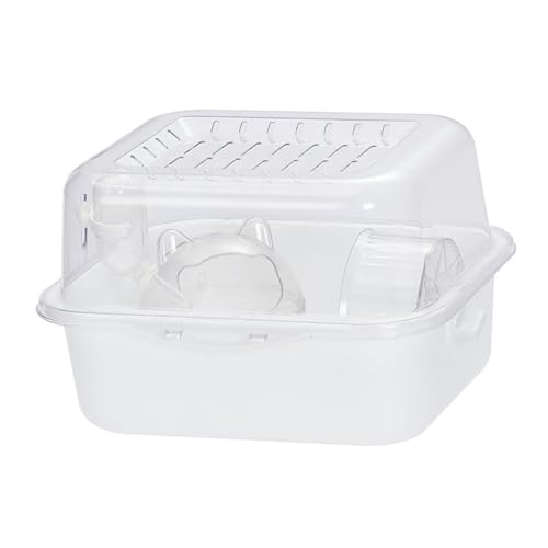 Hamsterkäfighaus, transparent, tragbar, atmungsaktiv, für Igel, Frettchen, Meerschweinchen, Kleintiervilla 25 x 19 x 19 cm, mit Zubehör Hamsterkäfighaus, transparent, tragbar, atmungsaktiv, für Igel, Frettchen, Meerschweinchen, Kleintiervilla 25 x 19 x 19 cm, mit Zubehör von HouseVibe