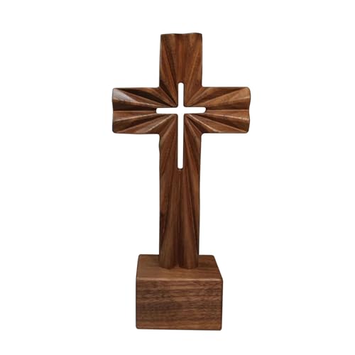 Holzkreuz, Statue, Kruzifix, religiöse Skulptur, Schreibtisch-Ornament, 21,6 x 10,9 cm, christliche Heimdekoration Holzkreuz, Statue, Kruzifix, religiöse Skulptur, Schreibtisch-Ornament, 21,6 x 10,9 cm, christliche Heimdekoration von HouseVibe
