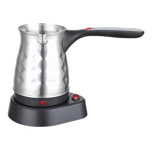 HouseVibe 500 ml elektrischer türkischer Kaffeekanne, Wasserkocher, Edelstahl, schnell kochender Krug für griechischen und arabischen Kaffee, Zuhause, Bar, Küche von HouseVibe