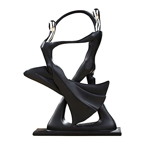 HouseVibe Tanzendes Paar Figur aus Kunstharz, romantische nordische Kunstfigur, abstrakte Liebhaber, Schreibtisch-Ornament, 28,5 x 5,6 x 19 cm von HouseVibe