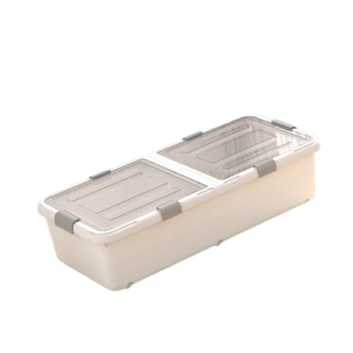 HouseVibe Unterbettkommode mit Rollen und Deckel, 82 x 40 x 17 cm, Roll-Organizer für Kleidung, Schuhe, Decken, platzsparender Behälter HouseVibe Unterbettkommode mit Rollen und Deckel, 82 x 40 x 17 cm, Roll-Organizer für Kleidung, Schuhe, Decken, platzsparender Behälter von HouseVibe
