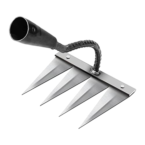 KESOTO Stahlhacke, hohle Hacke, Gartenjätwerkzeug mit 4–7 Zahnoptionen für Gemüsepflanzen und Bodenlockerung, 4-Zahn-Stahl KESOTO Stahlhacke, hohle Hacke, Gartenjätwerkzeug mit 4–7 Zahnoptionen für Gemüsepflanzen und Bodenlockerung, 4-Zahn-Stahl von HouseVibe