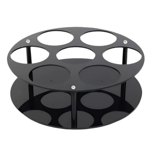 Kaffeesirup-Organizer, drehbares Regal, Getränkeflaschenhalter für Speisekammer, Küche, Arbeitsplatte, Acryl-Aufbewahrungsregal, 32 x 32 x 9 cm von HouseVibe