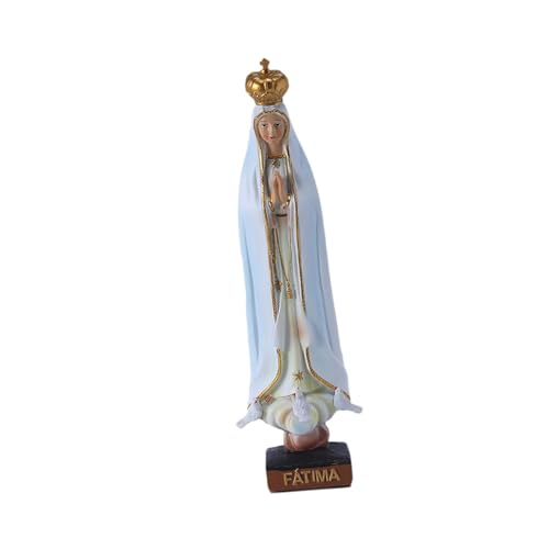Katholische Statue Our Lady of Fatima, Kunstharz, 20,3 cm, religiöse Skulptur für Zuhause, Altar, Bücherregal, Bürodekoration Katholische Statue Our Lady of Fatima, Kunstharz, 20,3 cm, religiöse Skulptur für Zuhause, Altar, Bücherregal, Bürodekoration von HouseVibe