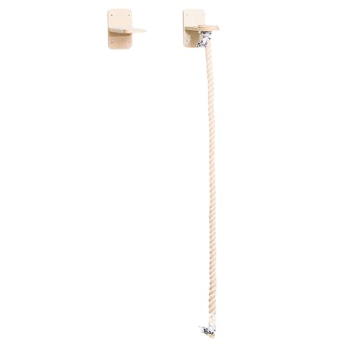 Kratzbaum zur Wandmontage, mit Kratzseil und Plattform für große Katzen, platzsparend, vertikaler Kletterplatz, 200 cm von HouseVibe