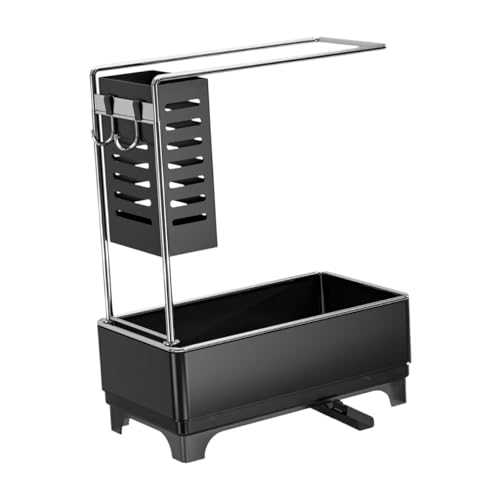 Küchenspüle-Organizer, Geschirrtuch-Regal, Theke, Badezimmer-Zubehör, Haushaltsgeschirrbürstenhalter mit automatischer Ablaufschale Küchenspüle-Organizer, Geschirrtuch-Regal, Theke, Badezimmer-Zubehör, Haushaltsgeschirrbürstenhalter mit automatischer Ablaufschale von HouseVibe
