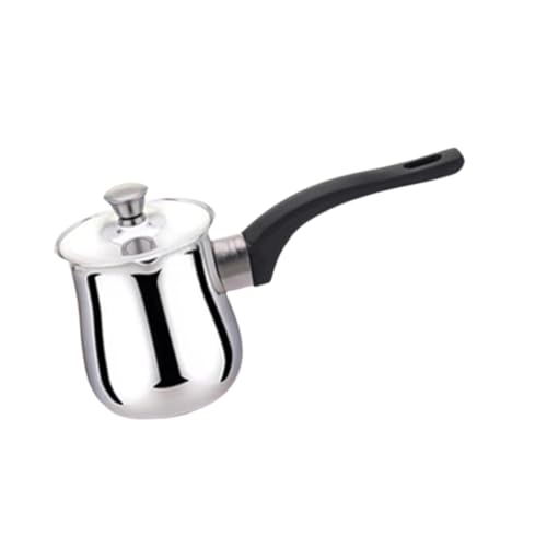 Türkische Kaffeekanne, Edelstahl, Milch, Butterwärmer, Topf für Herde, Universal-Kaffeemaschine für Küche, Zuhause, Büro, 360 ml von HouseVibe