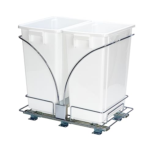 Household Essentials C21247-1 Under Cabinet Double Sliding Trash Can Caddy | 9-Gallon von Household Essentials