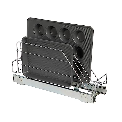 Household Essentials Glidez Mehrzweck-Aufbewahrungs-Organizer aus verchromtem Stahl für Kochgeschirr und Backgeschirr, passend für Schrank oder Regal in Standardgröße, Chrom Household Essentials Glidez Mehrzweck-Aufbewahrungs-Organizer aus verchromtem Stahl für Kochgeschirr und Backgeschirr, passend für Schrank oder Regal in Standardgröße, Chrom von Household Essentials