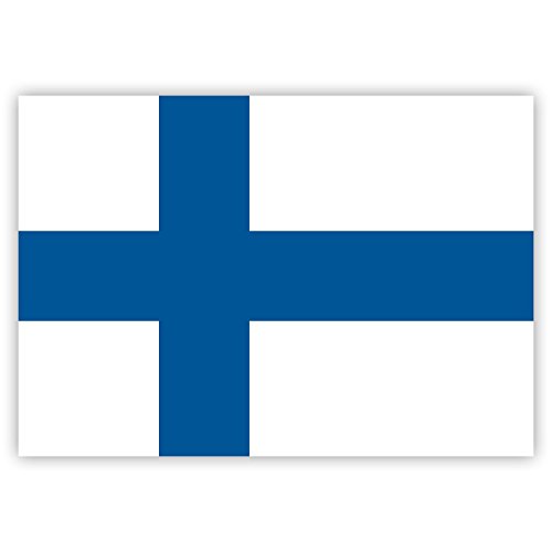 10 x Aufkleber Finnland-Flagge, 7,4 x 5,2 cm für innen und außen von HouseholdBasics