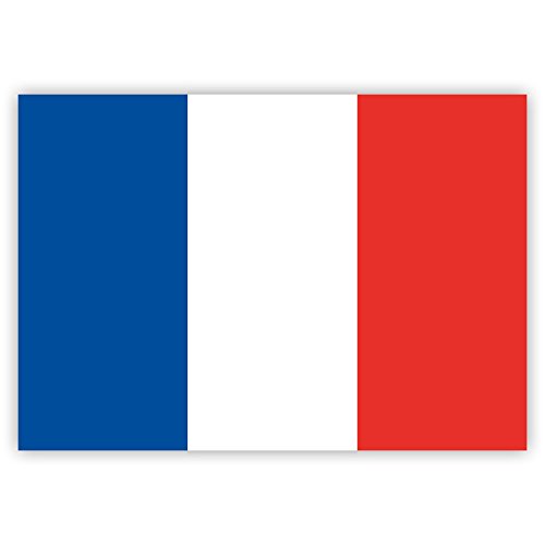 HouseholdBasics 10 x Aufkleber Frankreich-Flagge, 7,4 x 5,2 cm für innen und außen von HouseholdBasics