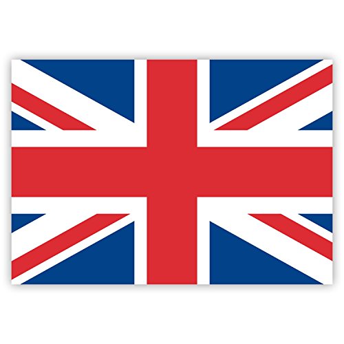 HouseholdBasics 10 x Aufkleber Union Jack/UK-Fahne/Großbritannien-Flagge, 7,4 x 5,2 cm, für innen und außen, Rot, Blau, Weiß von HouseholdBasics