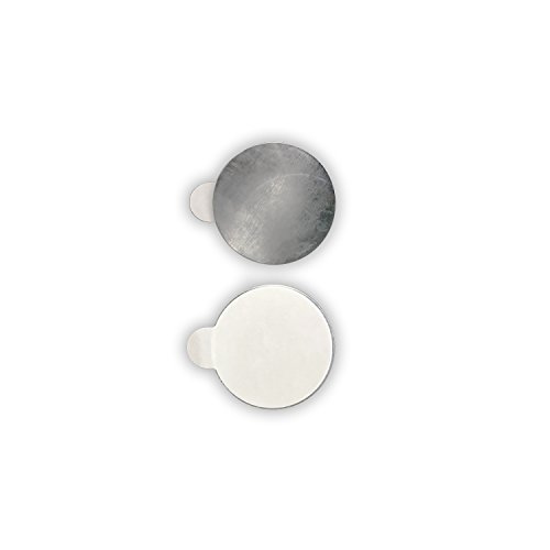 HouseholdBasics 25 x Selbstklebende Metallplättchen (verzinkter Stahl, Ø 16 mm, Höhe 0,3 mm) von HouseholdBasics