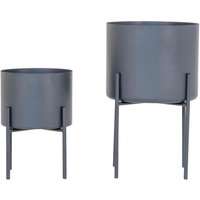 Housenordic Blumentopf 2erSet Pavia grau Stahl von Housenordic