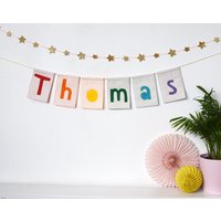 Wimpelkette Aus Filz, Namensgirlande Für Mädchen Und Jungen von HouseofHooray