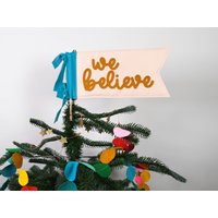 We Believe Filz-Weihnachtsbaumspitze von HouseofHooray