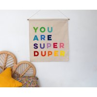 You Are Super Duper Banner, Regenbogen Kinderzimmer Deko von HouseofHooray