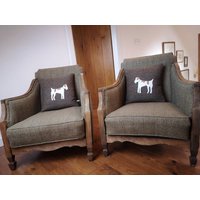 Handgefertigte Harris Tweed Terrier Hund Design Kissenhülle von HouseofTweed