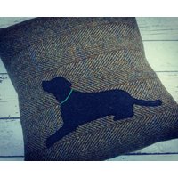 "Handgefertigter Kissenbezug "Harris Tweed" Mit Schwarzer Labradorit." von HouseofTweed