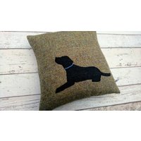 "Handgefertigter Kissenbezug "Harris Tweed" Mit Schwarzer Labradorit." von HouseofTweed