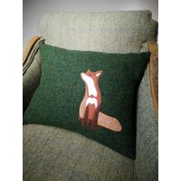 Harris Tweed Fuchs Bestickter Kissenbezug von HouseofTweed