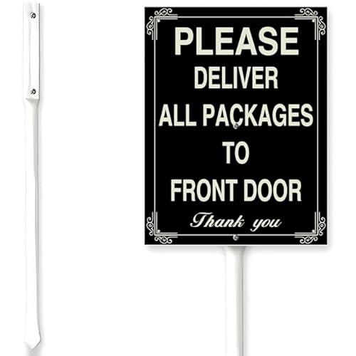 Houseuse Schild mit Pfahl, für den Außenbereich, 20,3 x 30,5 cm, Lieferanleitung, Dekoration, stabiles Aluminiumschild für Zuhause, Büro und Außenbereich Houseuse Schild mit Pfahl, für den Außenbereich, 20,3 x 30,5 cm, Lieferanleitung, Dekoration, stabiles Aluminiumschild für Zuhause, Büro und Außenbereich von Houseuse