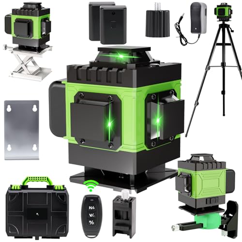 Kreuzlinienlaser mit Stativ, 16 Linien Multifunktionale 4D-Laser Level Wasserwaage, Automatische Nivellierung, Fernbedienung, IP54, 2 * 2400mAh Akku, für Bau, Fliesenlegen Kreuzlinienlaser mit Stativ, 16 Linien Multifunktionale 4D-Laser Level Wasserwaage, Automatische Nivellierung, Fernbedienung, IP54, 2 * 2400mAh Akku, für Bau, Fliesenlegen von Housiwill