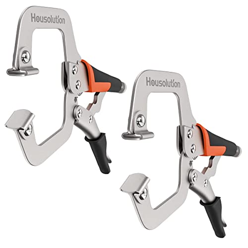 Housolution C-Zwingen, 2 Stück 9 Zoll Rutschfest Schnellspannzwinge Zange Schwer Schraubstock C Klemme mit Drehgelenk Pads Schwenkschrauben für Schränke Schweißen Schnelle Einfache Montage, Schwarz von Housolution