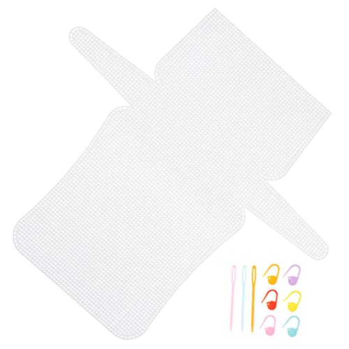 Housoutil 1 Satz Bestickter Mesh-Canvas Stickerei Bettwäsche Taschenzubehör Selber Machen Zubehör Für Die Taschenherstellung Zubehör Für Häkeltaschen Nähmasche Plastik Weiß von Housoutil