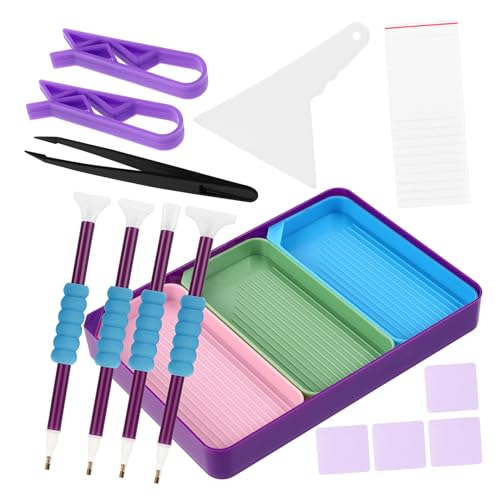 Housoutil 1 Satz Diamant-Malwerkzeug Basteltablett Sorter Kunst groß Container Punkt für Nagelwerkzeug-Organizer-Tablett Basteln von Erwachsenen Perlensortierschale Strasssortierer Plastik von Housoutil