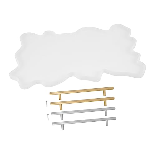 Housoutil 1 Satz Großes von Diy Silikonformen für Schmuck und Tabletts Große Silikonform mit Goldenen und Silbernen Griffen Langlebig und Flexibel für Kreative Bastelprojekte von Housoutil