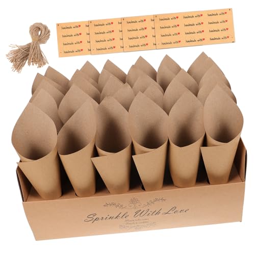 Housoutil 1 Satz Konfetti -Kegelbox -Set Strauß Party Inhaber Tablett Hochzeit Zapfen Stehen Konfetti- mit Halter Kegelhalter Halter für Konfettikegel Geburtstagsfeier Papier von Housoutil