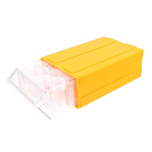 Housoutil 1 Satz Nagelkunst-Aufbewahrungsbox LED Diamant Diamond Art Container Malerei Schmuck Schublade Perlen Boxen kleine Perlenschachteln Schmuckkästchen Abs Yellow von Housoutil