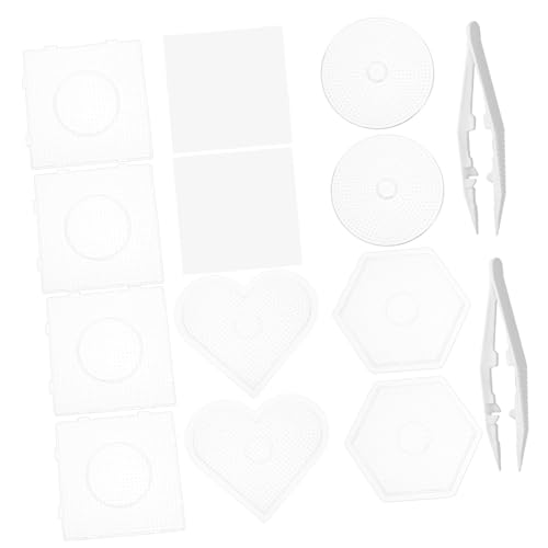 Housoutil 1 Satz Perlensteckplatten Sicherungsperlen Perlenbrett Steckbrett Stecktafeln DIY Liefert Steckplatten Aus Kunststoffperlen Sicherungsperle Stiftplatte DIY-vorlage Plastik von Housoutil