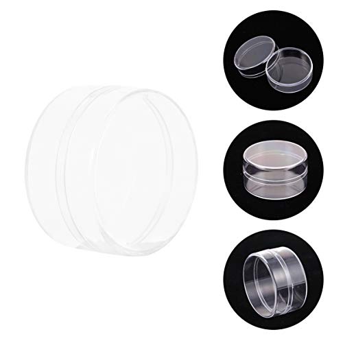 Housoutil 1 Satz Rundes Teiliges Transparenter Plastikbehälter mit Deckel Kleine Aufbewahrungsbox für Kosmetik Lotion Batterien und Münzen für Reise und Alltag von Housoutil