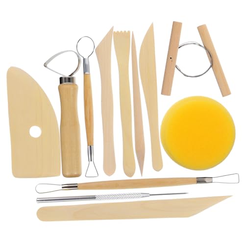 Housoutil 1 Set Töpferwerkzeug Set Bildhauerei Formen Anfänger Handarbeit Skulptur Für Ton Handwerk Töpferwerkzeuge Farbschnitzerei Schnitzen Töpfermodell Werkzeug von Housoutil