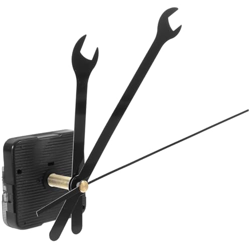 Housoutil Quarz Uhrwerk Mit Schlüsselförmigem Zeiger, 1satz DIY Schwarz Uhrwerk Für Wanduhr, Für Uhren Mit 35 cm Durchmesser, Batteriebetriebenes von Housoutil